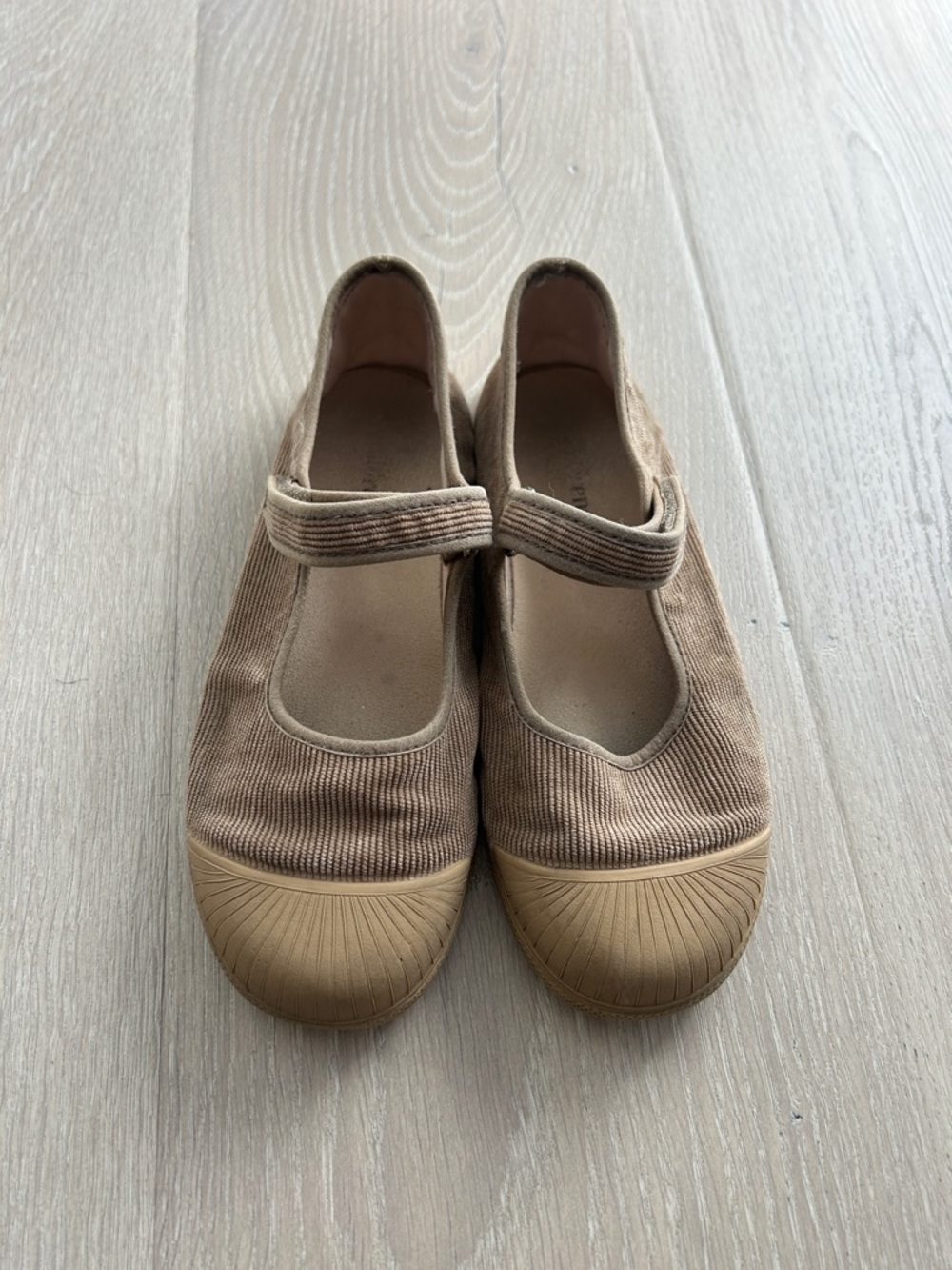 Canvas Mary Jane Flats with Rubber Toe